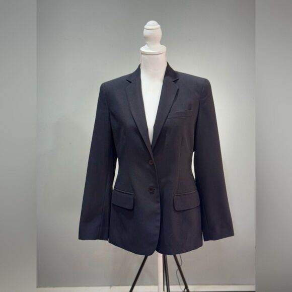 Black Vintage Evan Picone Longer Length Suit Jacket Size 4 EUC - Picture 1 of 5